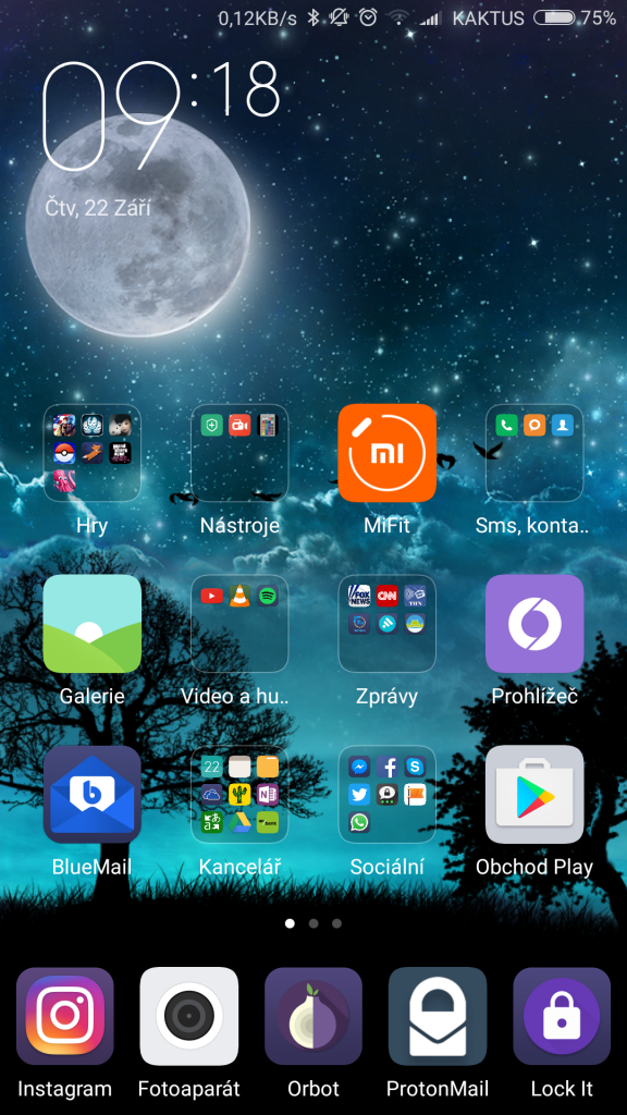 Prostředí MIUI 7.5 - Xiaomi Mi 5