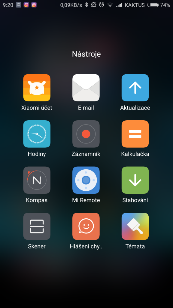 Předinstalované aplikace v MIUI - Xiaomi Mi 5