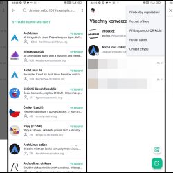 Mobilní aplikace Element s protokolem Matrix