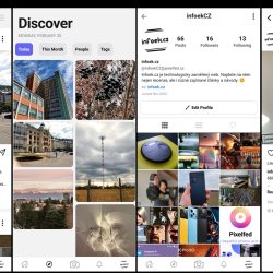 Mobilní aplikace sociální sítě Pixelfed - alternativa Instagramu