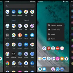 Mnou nastavené prostředí launcheru Lawnchair 2