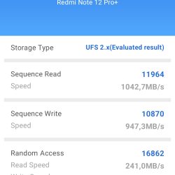 Test úložiště v AnTuTu Storage Test