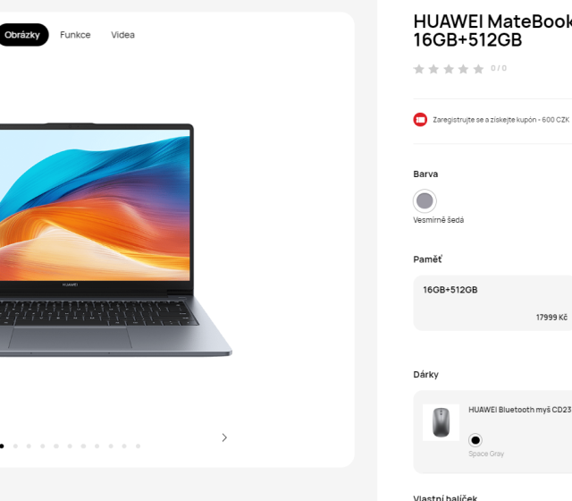 Screenshot z e-shopu Huawei