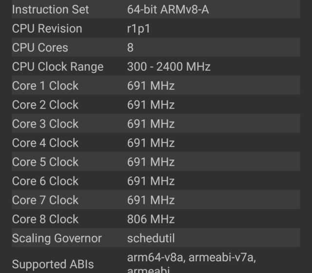 Podrobnější informace o procesoru v mobilu