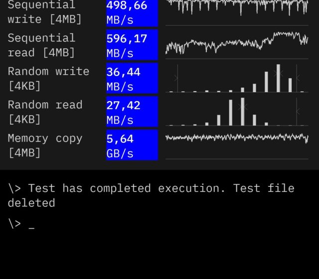 Test úložiště v CPDT