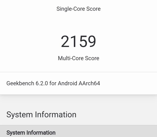 Test výkonu v Geekbench 6