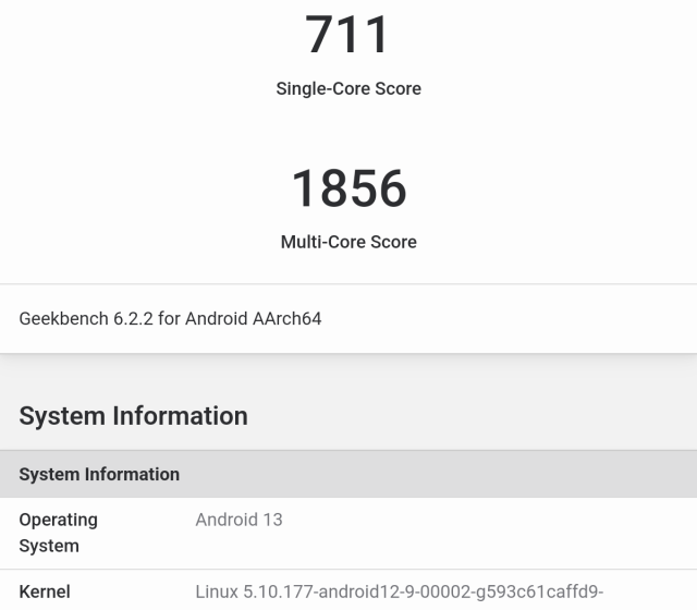 Test výkonu v Geekbench 6