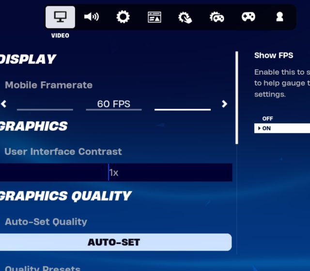Maximální grafické nastavení hry Fortnite v mobilu Oppo Find N2 Flip