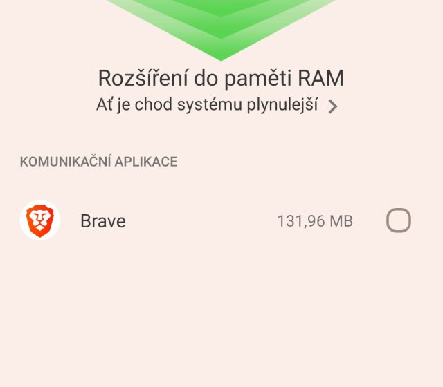 Rozšíření pamětí RAM skrze interní úložiště mobilu