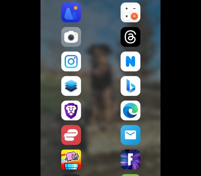 Menu s jakoukoliv aplikací či hrou