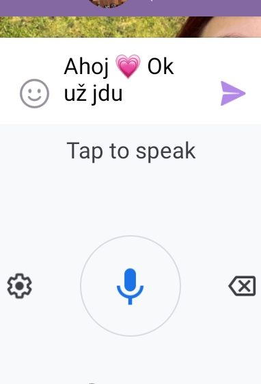 Odepisování diktováním v Telegram klientovi Nnngram