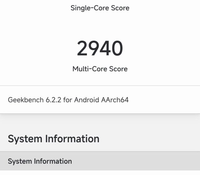 Test výkonu v benchmarku Geekbench 6