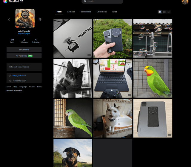 Profil na Pixelfedu