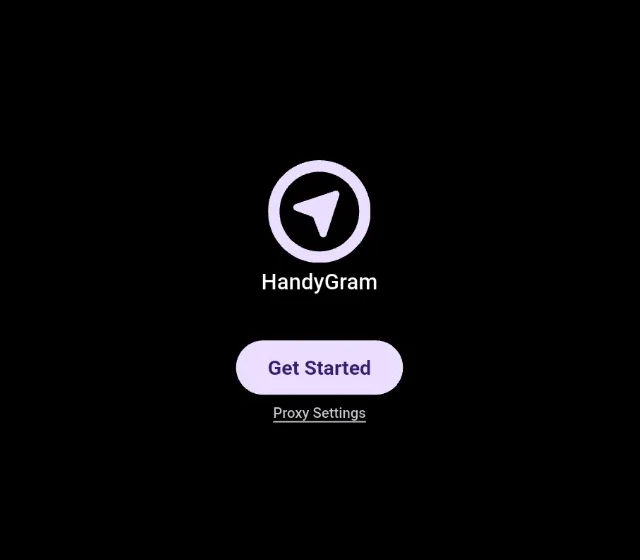 Úvodní obrazovka po prvotním spuštění aplikace HandyGram