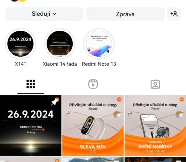 Oficiální Instagram Xiaomi